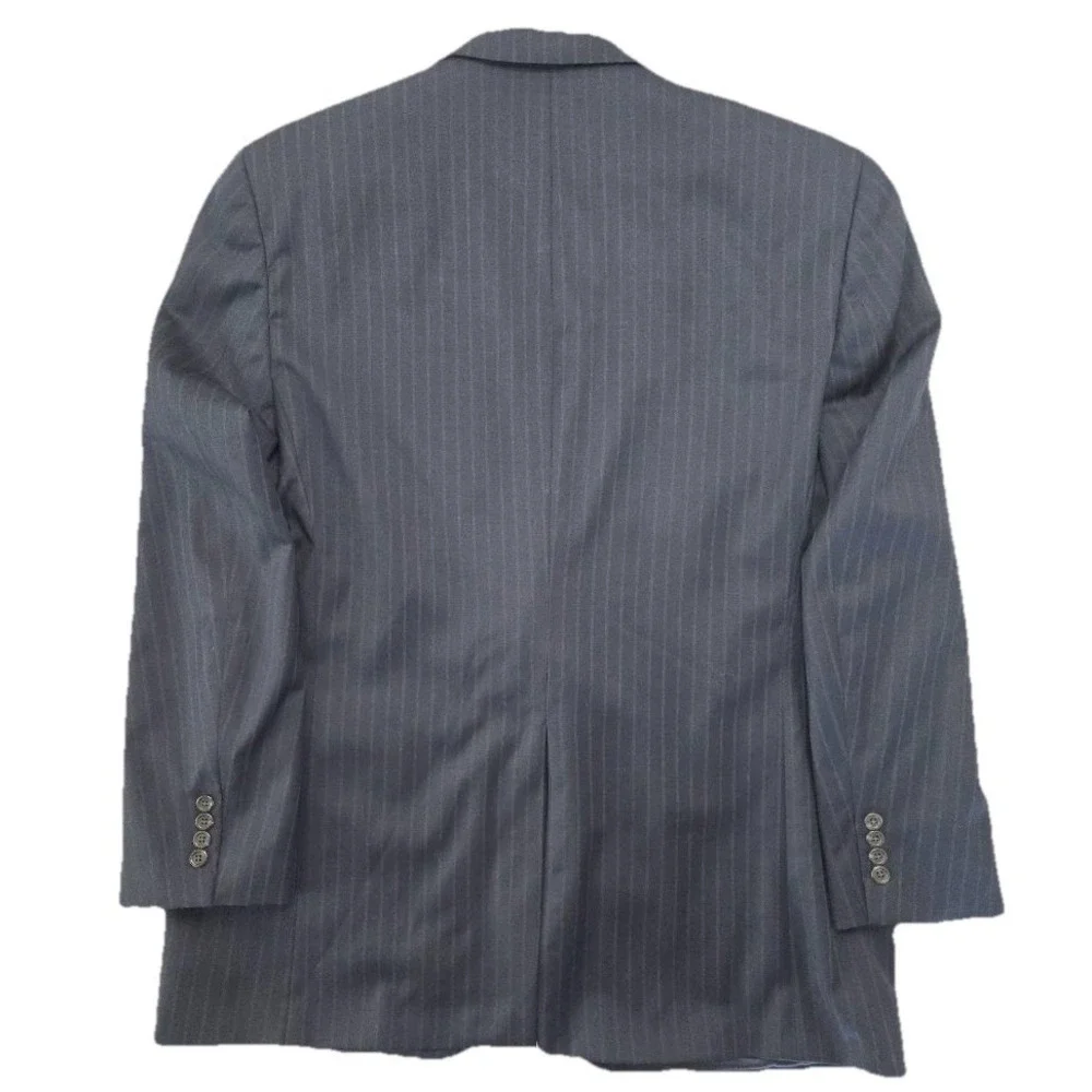 Lauren Ralph Lauren Blazer Men's 46L Navy Pinstripe Two Button 100% Wool‎
